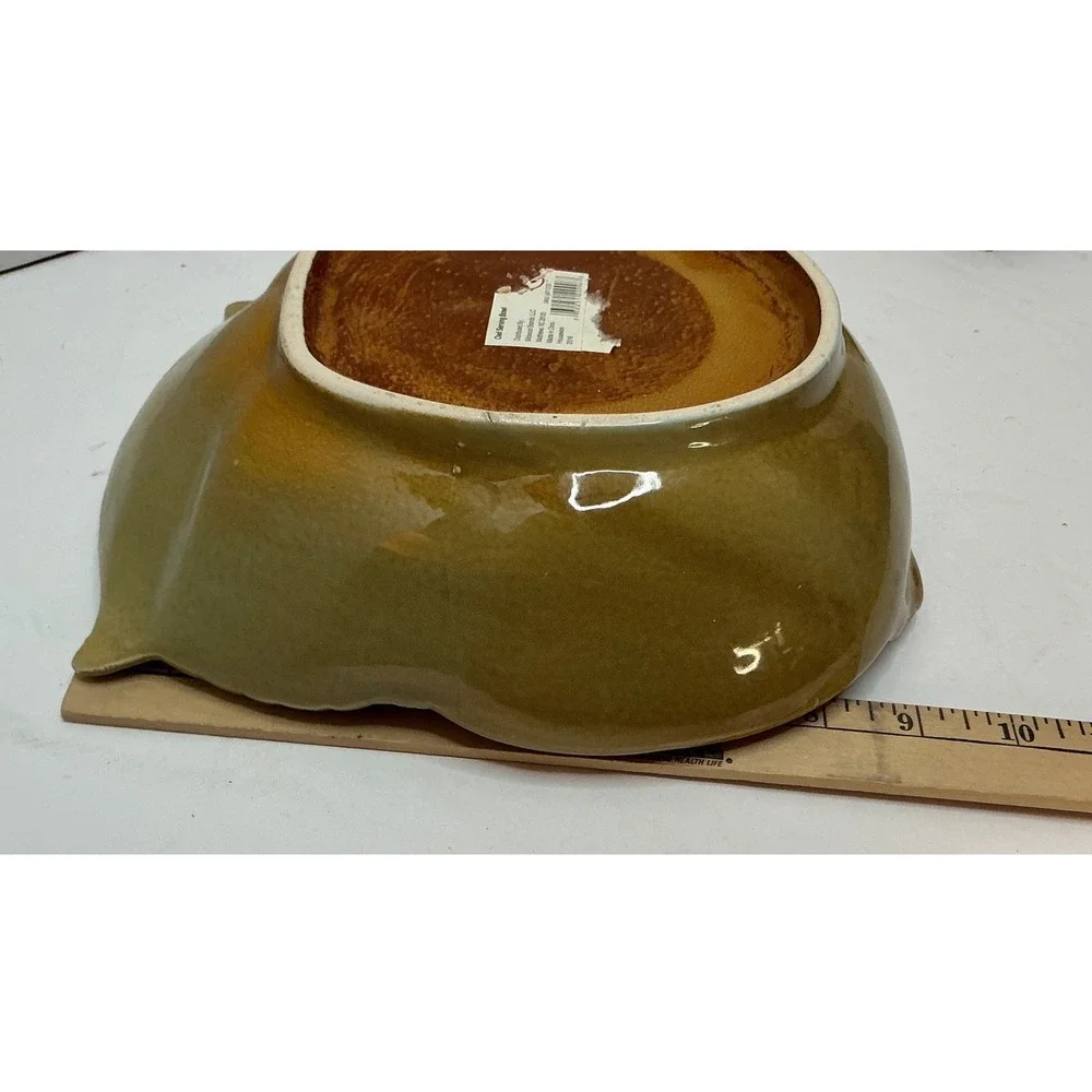 Vintage Owl Serving Bowl‎ Salt Pepper Shaker Toothpick Holder Set Brown Green